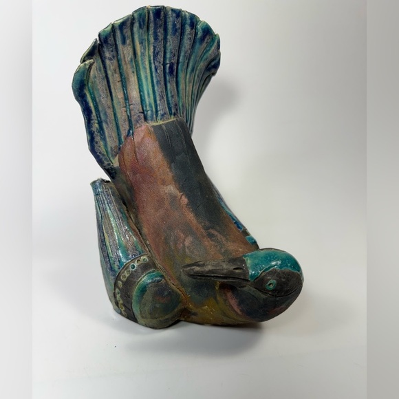 Other - Raku Raven indigenous Canadian made Handcrafted Sculpture signed